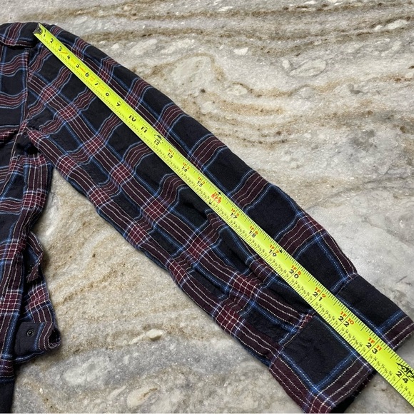 Zadig & Voltarie Eagle Bedazzled Plaid Flannel Women's Large Tess Carreaux - Picture 9 of 12